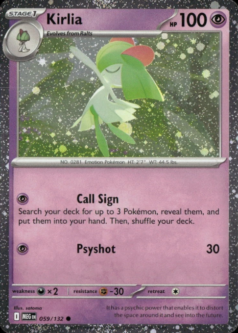 Producto - Kirlia - 059/132 - Mega Evolution Pixel Cosmos Holo Collector Chest