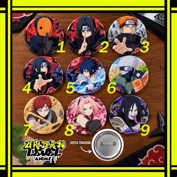 Producto - Pines Naruto Shippuden - Varios Diseños