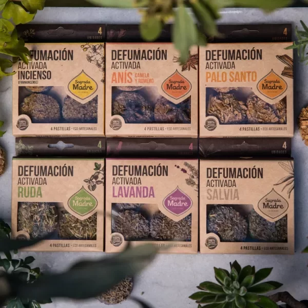 Producto - Pastilla defumacion activada x4 unid. Sagrada Madre