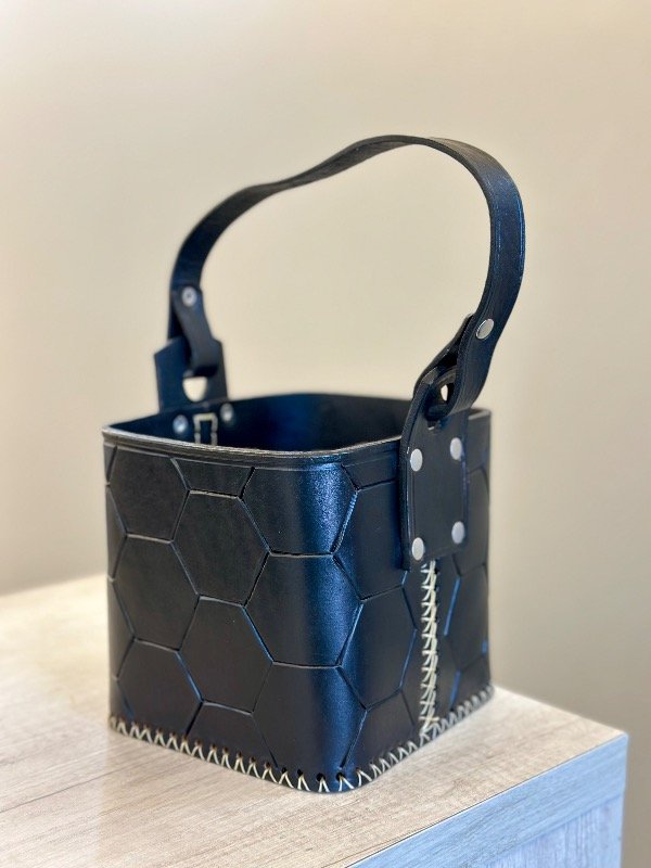 Producto - MATERA PELOTA CUERO NEGRO FUTBOL