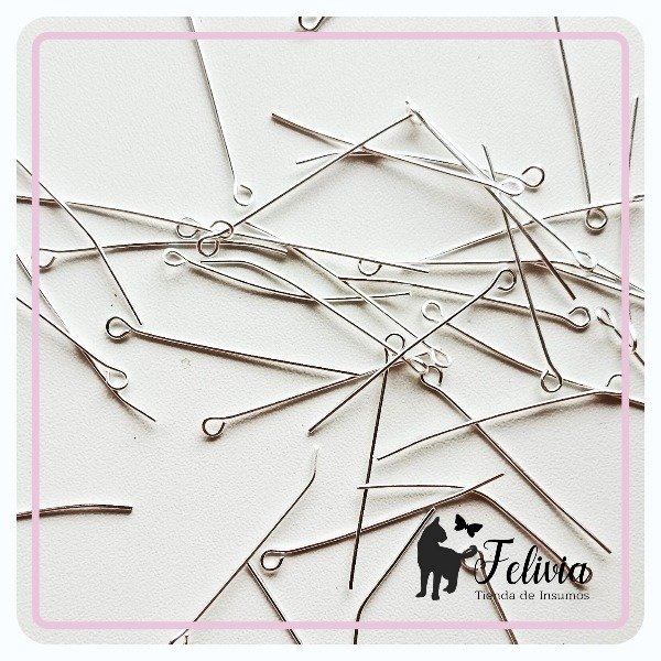 Producto - Alfiler con rulo 3,5cm x 20gr. Plateado claro