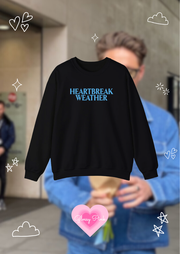 Buzo negro Heartbreak Weather frisado