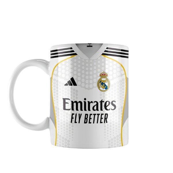 Producto - Taza Cerámica Camiseta Real Madrid Titular 2025/26