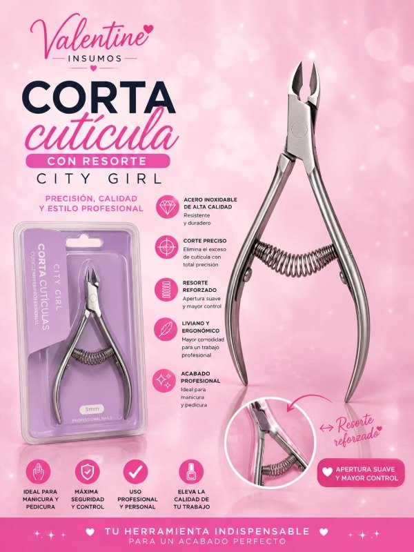 Producto - CORTA CUTICULA CON RESORTE 5MM CITY - 0