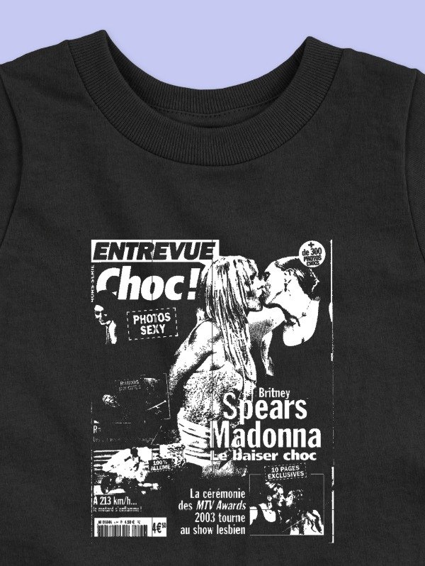 Producto - Britney y Madonna Kiss Baby Tee (preventa)