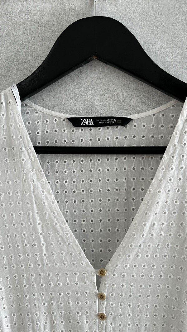 Producto - Vestido bordado perforado Zara - 5