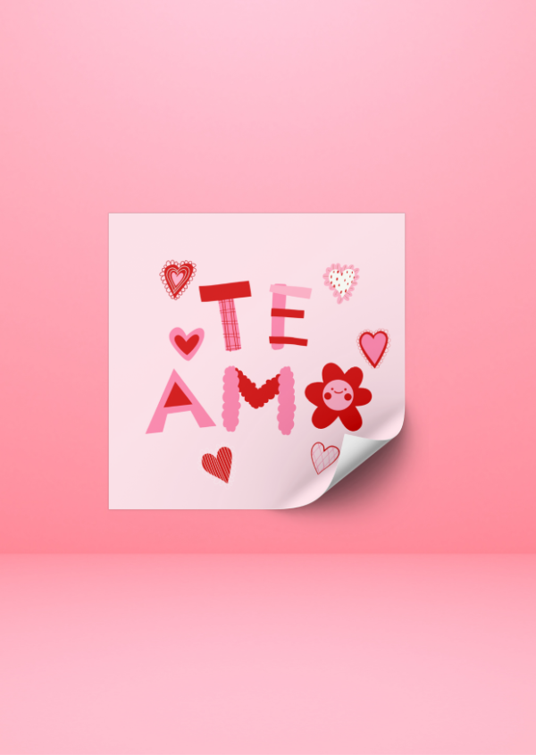 Producto - Adhesivo San Valentin:  X35 UND (4X4) TEMATICA C2