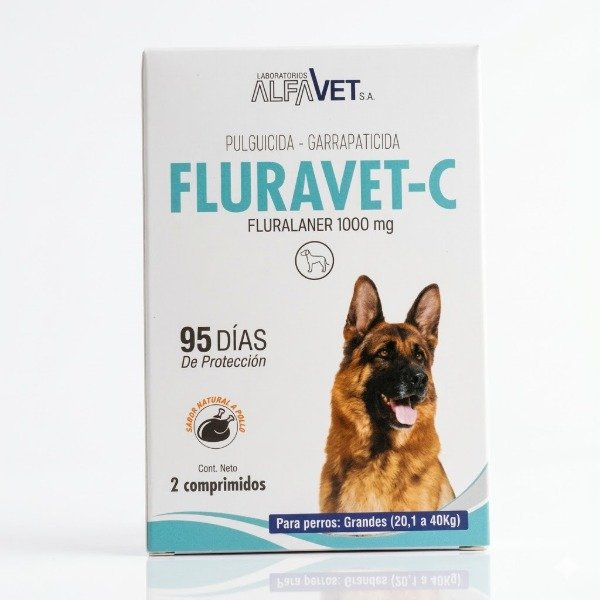 Producto - Fluravet-C 20 A 40 Kg Protección Total por 95 Días contra Pulgas y Garrapatas