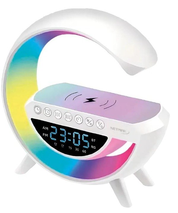 Producto - Lámpara De Mesa Rgb Parlante Bluetooh Cargador Inalámbrico
