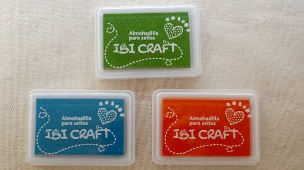 Producto - PROMO Almohadillas entintadas Naranja-Verde-Celeste (importadas)