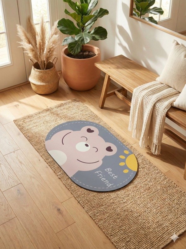 Producto - Alfombra antideslizante diseño "Oso Cariñoso"