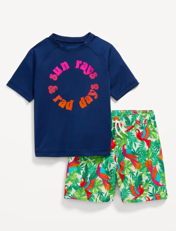 Producto - Set de malla y rashguard para niño OLD NAVY Sun Days