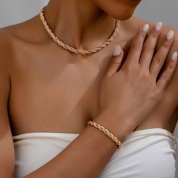 Producto - Set Pulsera y Collar Cher tipo soga