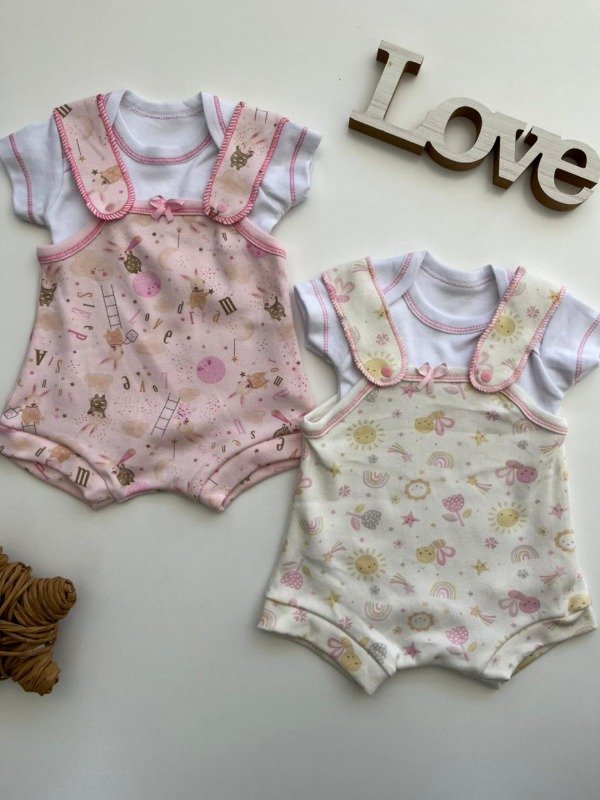 Producto - Set de Jardinero Corto + body liso - COD 656