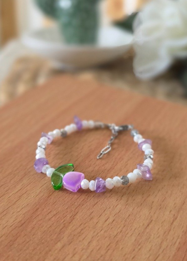 Producto - Pulsera Amatista + Tulipán - 0