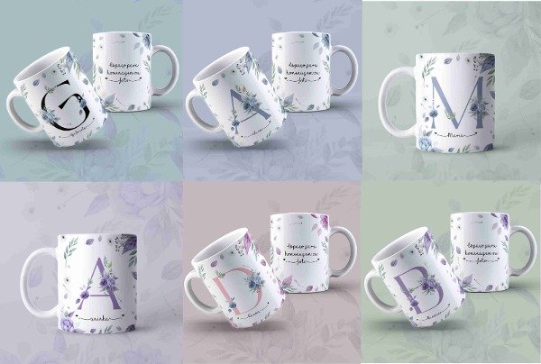 Producto - Letras Flores Pastel - 6 colores