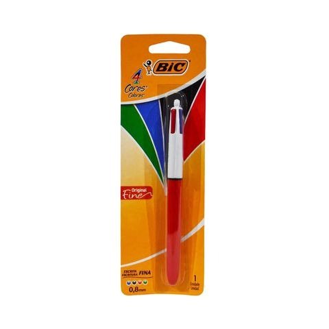 Producto - BOLIGRAFO 4 COLORES FINE 0.8MM BLISTER X UNIDAD BIC