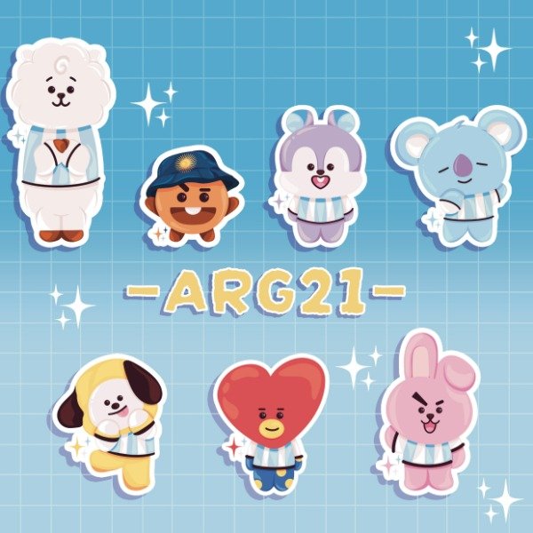 Producto - 7 Stickers 'ARG21' BTS