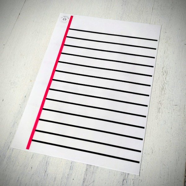 Producto - SET DE HOJAS CON RENGLONES TRANSPARENTES