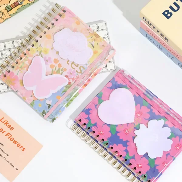 Producto - Cuaderno Espiral tapa dura + Estuche Pvc + Post It Primavera - 4