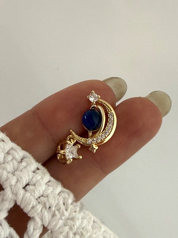 Producto - DD94 Dije luna con piedra, cubik y micropave 2 cm