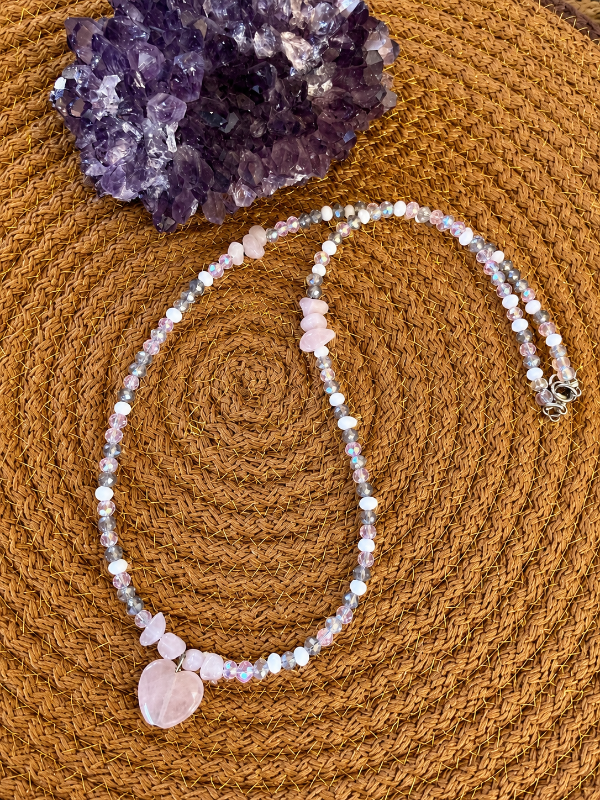 Producto - Collar cora rosa
