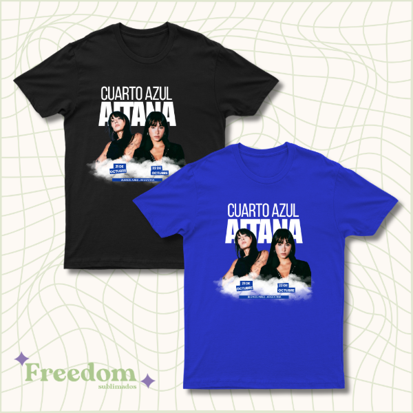 Remera Cuarto azul - nubes