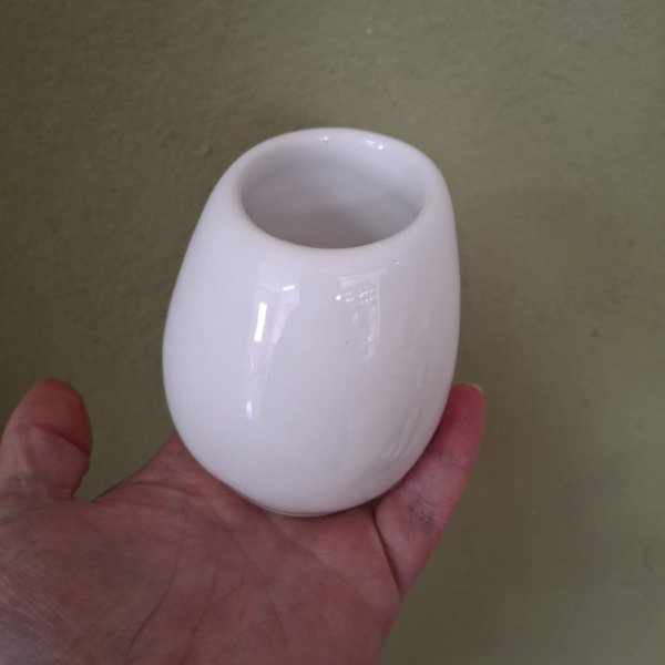 Producto - Mate Ovo de ceramica blanca para estampar
