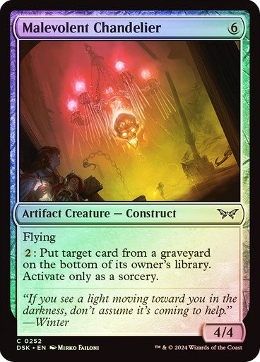 Producto - Malevolent Chandelier Foil  Duskmourn: House of Horror