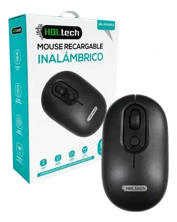 Producto - Mouse Inalámbrico Recargable Hbl-tech Modelo Hbl-mowir03 - 1