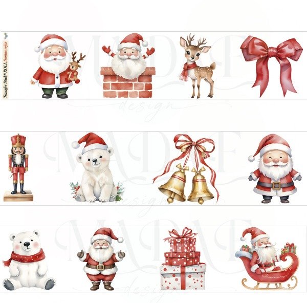 Producto - TRANSFER STICK ROLL SANTAS ROJOS