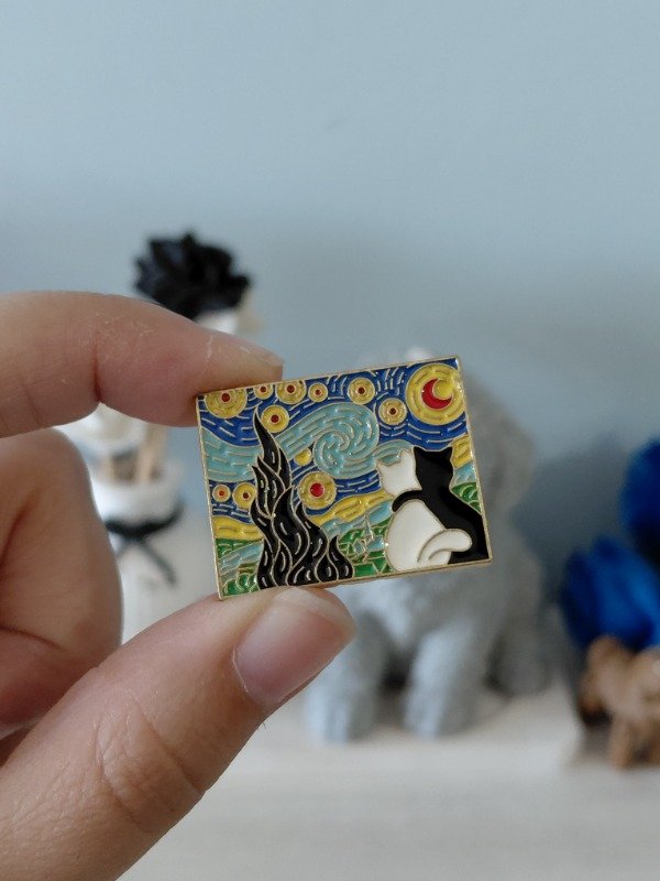 Producto - Pin metalizado - La noche estrellada de Van Gogh #1817