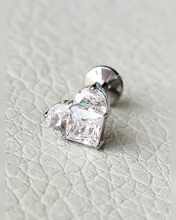 Producto - Labret. Corazón Blanco. TC