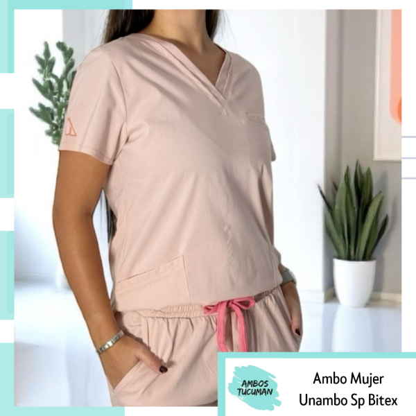 Producto - Ambo Mujer Rosa Cordón Rosa Jogger