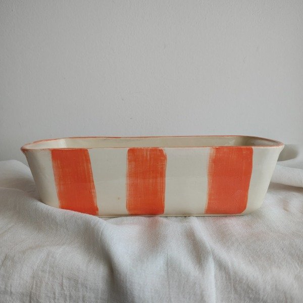 Producto - Budinera de Cerámica Artesanal Budy - Naranja Vibrante