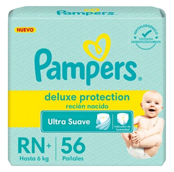 Producto - Pampers Deluxe Protection RN+ 56 un 4-6kg