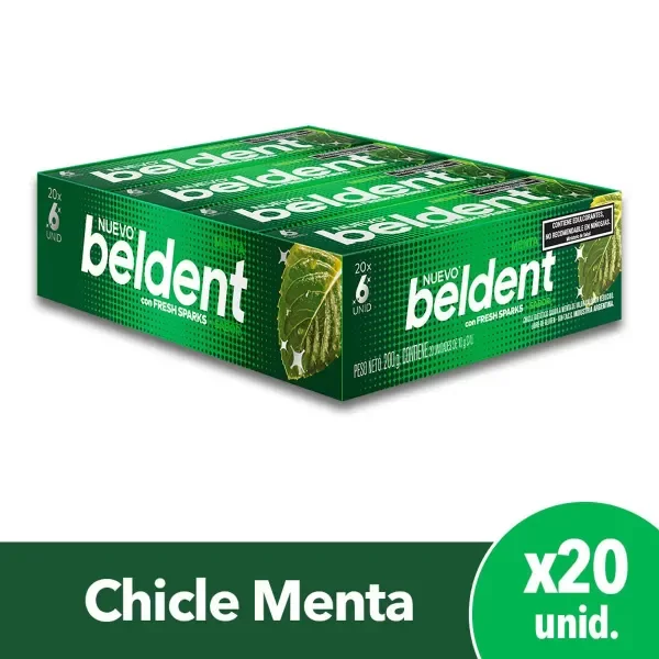 Producto - Chicle Beldent Menta x 20 unidades