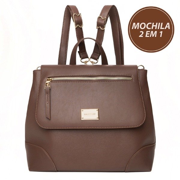 Producto - MOCHILA/BOLSO RAFITTHY 2 EN 1 MARRON CHOCOLATE