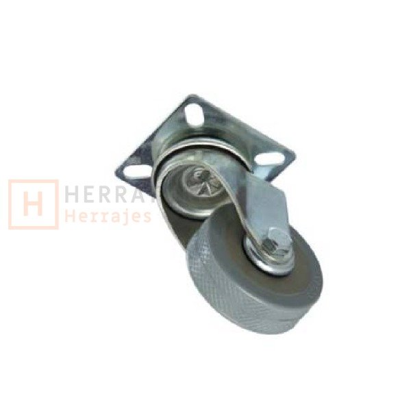 Producto - Rueda goma gris Bronzen 50mm  - RUE-06