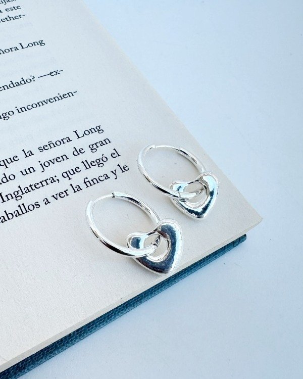 Producto - Argollas con dije corazon inflado