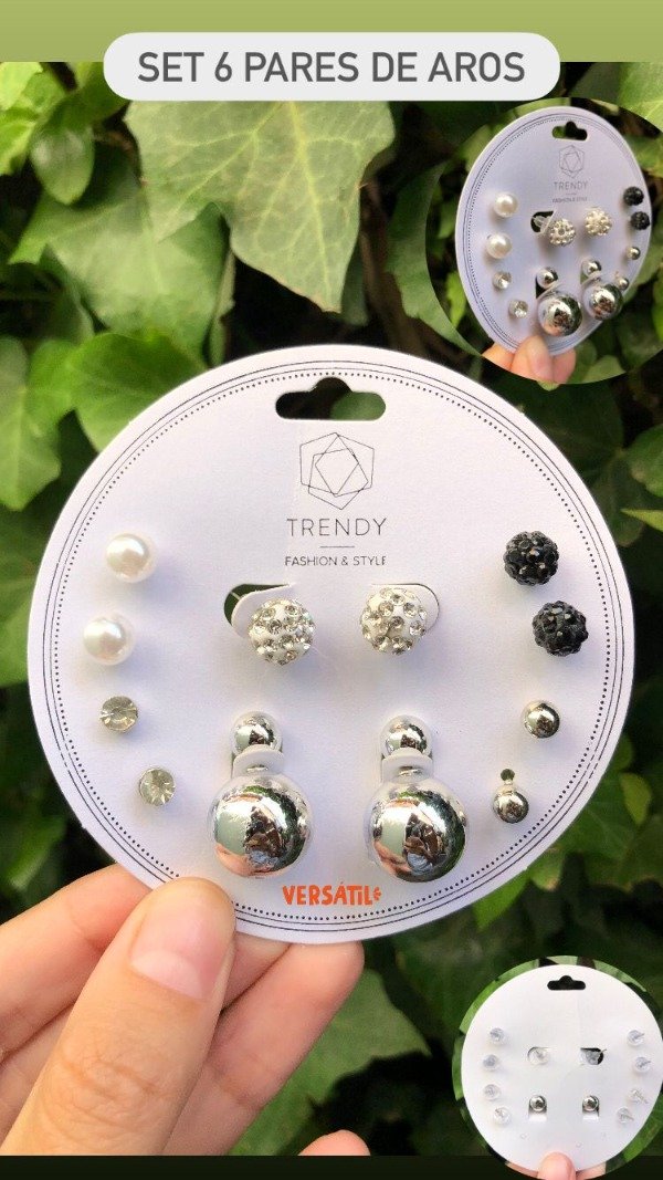 Producto - Set 6 pares de aros