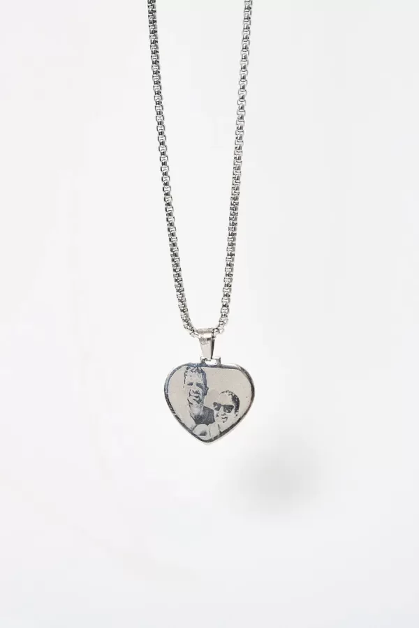 Producto - Fotomedalla corazón acero quirurgico