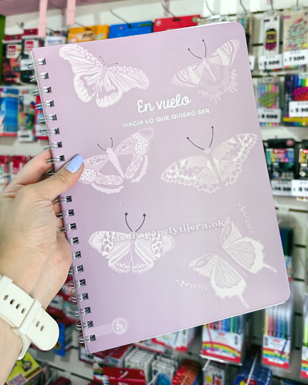 Producto - Cuaderno semirigido mariposa en vuelo