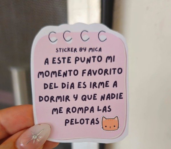 Producto - Sticker a este punto mi momento favorito es irme a dormir