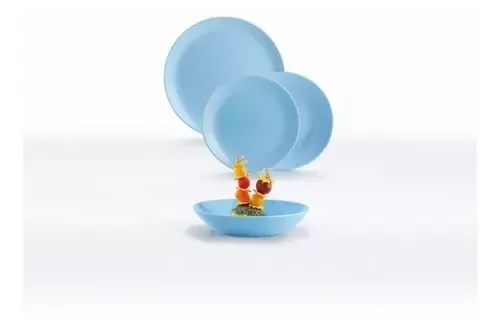Producto - Set X 18 Platos Luminarc Diwali En Caja Playo Hondo Postre. Varios colores