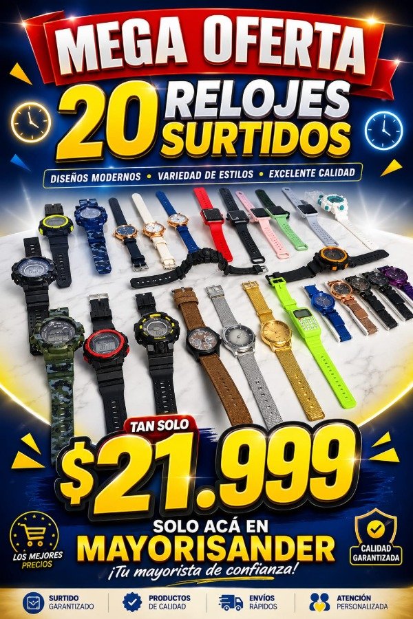 Producto - OT851 MEGA OFERTA DE RELOJES X20 SALEN SURTIDOS