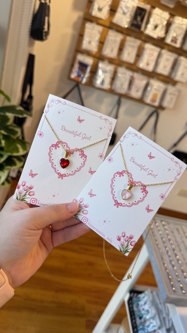 Producto - Collar corazón con cristal - 1 U