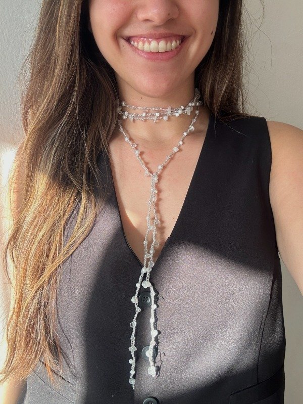 Producto - Collar mil vueltas plateado - 0