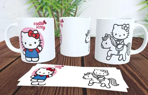 Producto - Taza - para pintar - hello kitty 1
