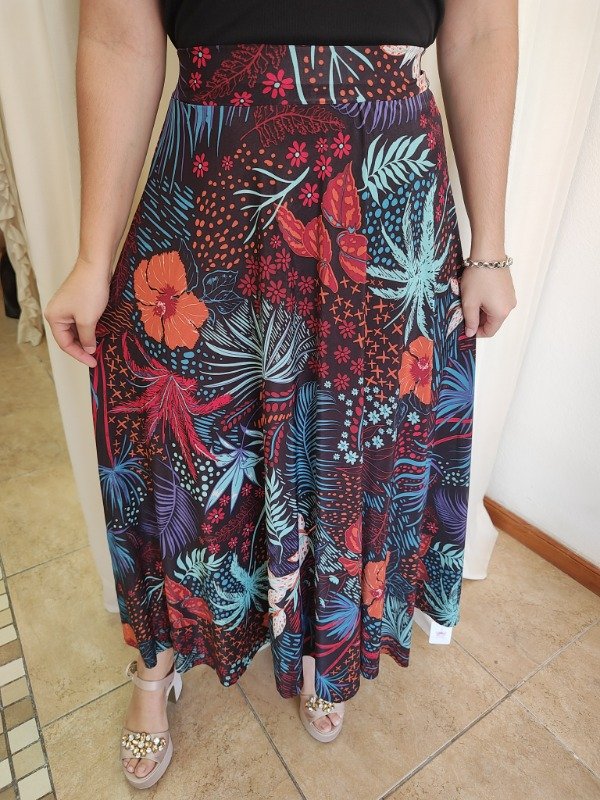 Producto - Pollera Journey hojas (talle 2)
